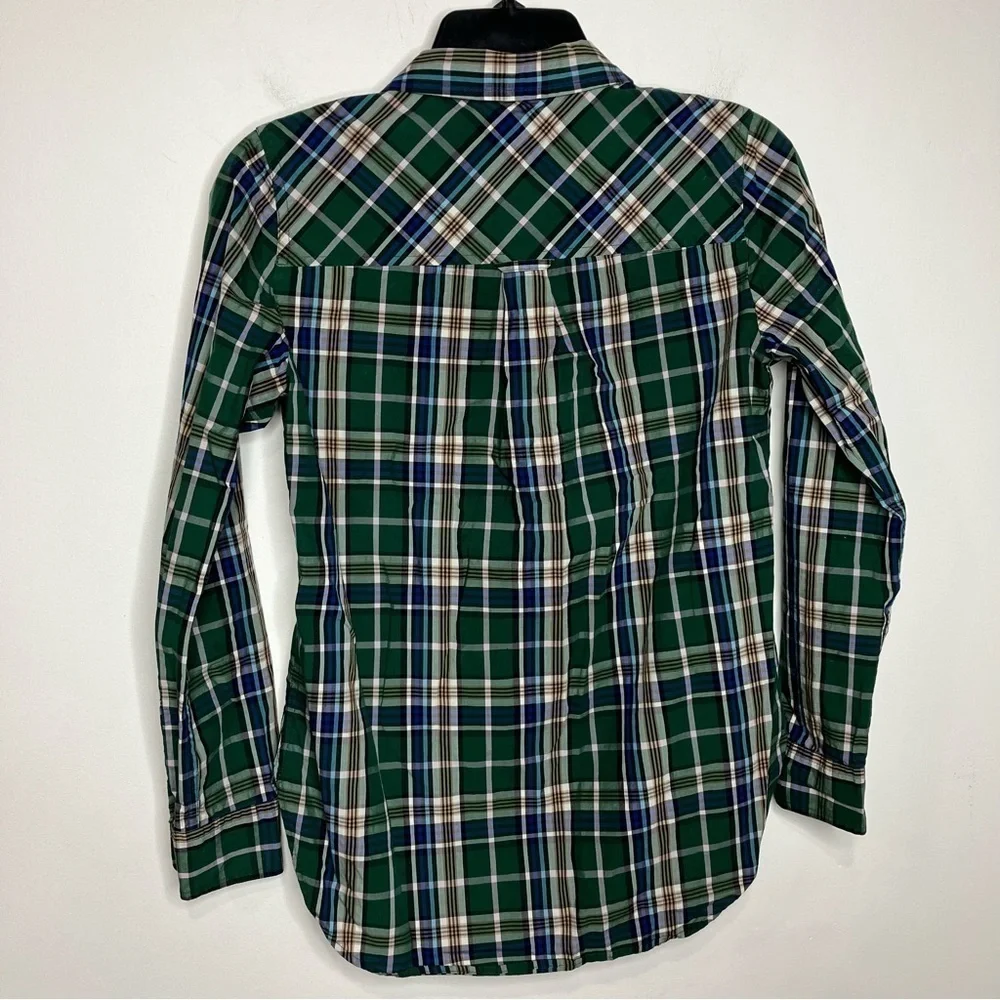 J. Crew plaid button‎ down shirt size 0P